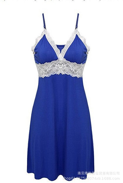 Hot-selling lingerie: seductive cutout nightgown, suspender faux silk sexy mini dress, women's sleepwear - sexy