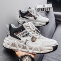 2025 spring new high-top breathable versatile casual men's shoes youth running thick-soled non-slip athletic dad shoes