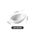 European minimalist pure white ceramic small sauce dish, suitable for home, restaurant, hotel, and business use. ideal for dipping sauces, condiments, and seasonings
