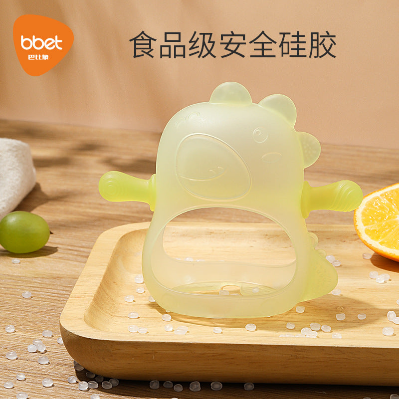 Babe elephant baby toothpaste baby molar stick anti-eating hand artifact baby gnawing glue silicone toy 0-1 years old