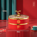 High-style dried fruit platter, perfect for housewarmings, weddings, chinese new year, and everyday use. ideal for home living rooms, this dried fruit storage box also works great as a snack and candy container