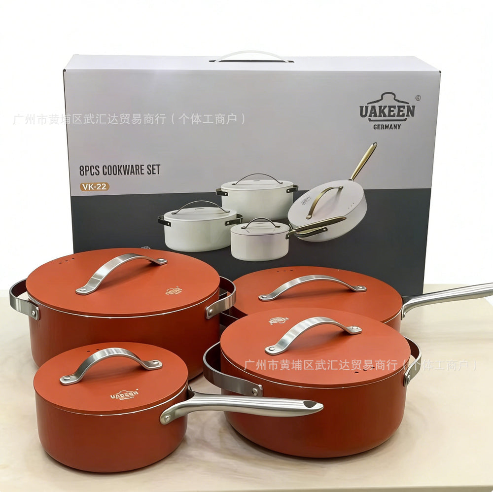 Uakeen non-stick soup pot for home steaming and stewing pot double ear stew pot ceramic soup pot burning magnetic neutral