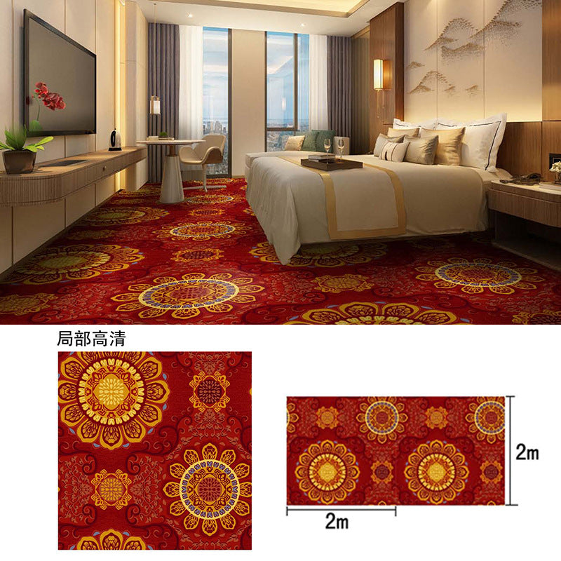Hotel, guesthouse, b&b room corridor carpet, nylon b1 grade fireproof, full coverage, thickened, soundproof bedroom bedside rug