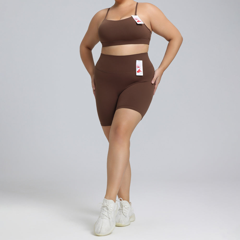 plus size lycra yoga clothes suit high elastic breathable brushed sportswear suit women's summernew arrival fitness clothes