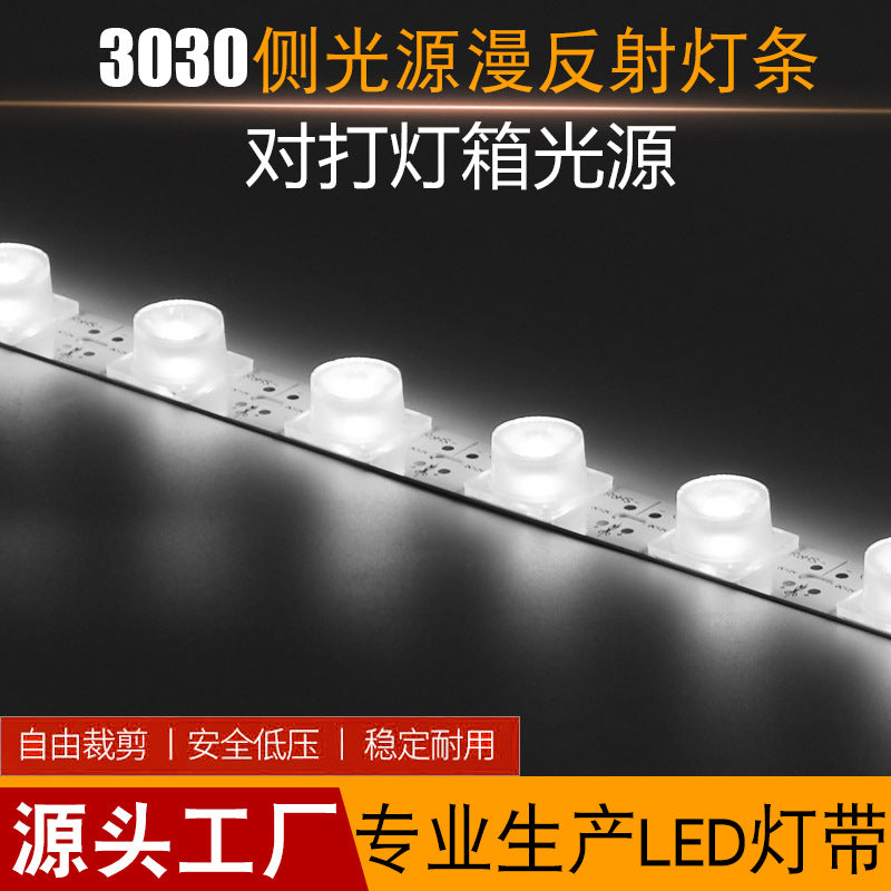 LED side light source light strip 3030 diffuse light strip Highlight double-sided light box out-of-home advertising light strip Hard light strip
