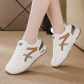 plus size women's shoes spring & fallnew arrival leather sneakers women's korean style flatscasual soft bottom running dad shoes
