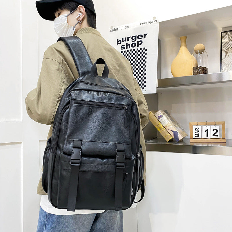 New backpack men's trendy casual business travel bag high school student college student computer bag large capacity backpack