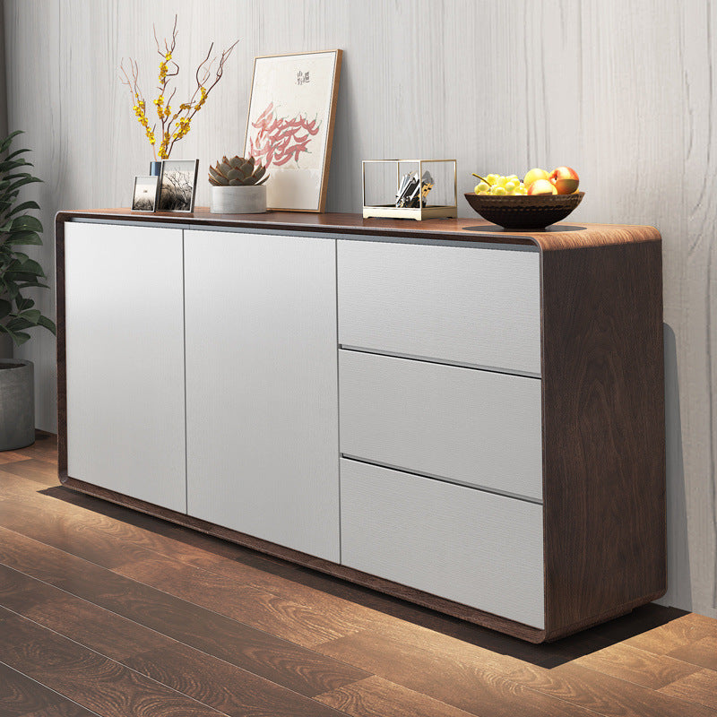 Solid wood sideboard - minimalist tea cabinet for living room, nordic kitchen storage cabinet, entryway console table, storage cabinet