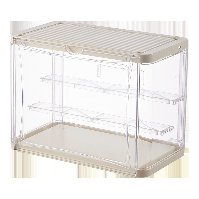 Display rack Wall-mounted dust-proof with lamp storage figure No punching Transparent household building block Toy display shelf