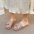New eva lightweight flat sandals - spring/summer new arrivals, fashionable and versatile casual french style home slippers, solid color slides