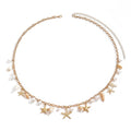 Wholesale seashell waist chain - cross-border, beachy vacation style, starfish accents, niche high-end faux pearl body chain waist accessory