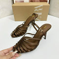 Za's 2025 new women's shoes: low-heeled, elegant, socialite-style pumps with closed toe, low-cut design, and ankle strap