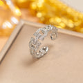J17 steel color - letter d ring