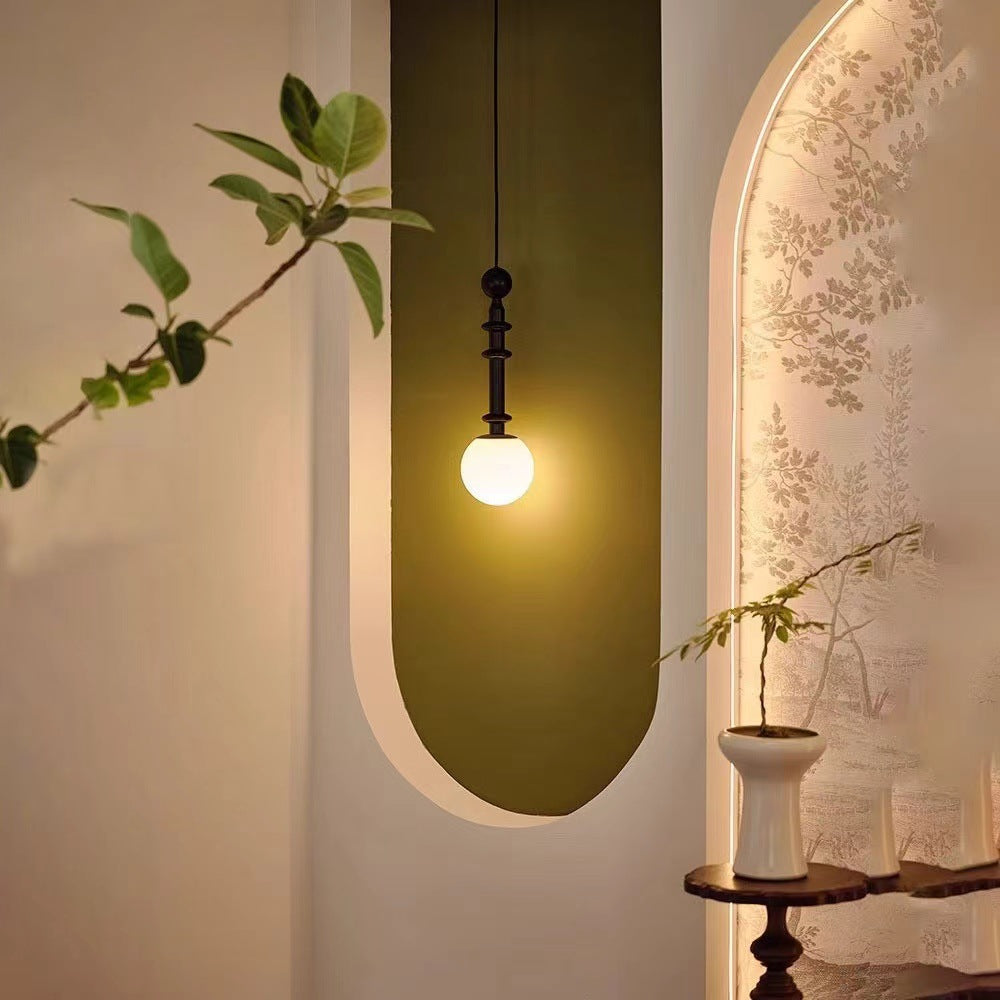 three lights and one house, French medieval wall lamp, creative and warm bedside bedroom lamp, aisle led window solid wood lamp