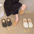 New platform retro woven roman holiday sandals & slippers - closed toe, outdoor wear, summer birkenstock style