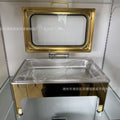 Stainless steel gold buffet warmer - 9l large capacity wedding & event food warmer - commercial grade, ready to ship for hotels & restaurants