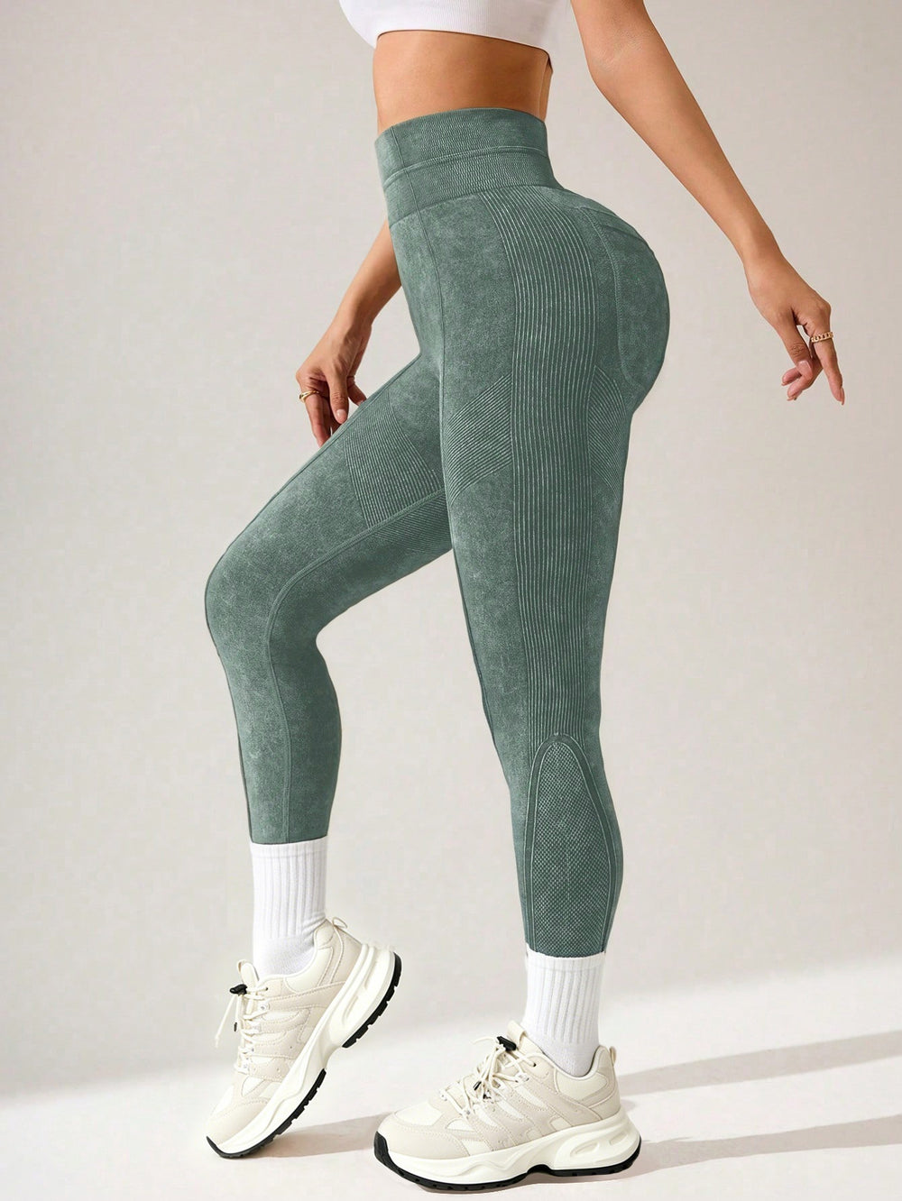 seamless sand-washed yoga pants, high-waisted butt-lifting leggings, running and fitness compression pants, base layer leggings