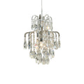 French retro cream white crystal teardrop mini pendant light - cream style for bedroom, bedside, entryway, bay window, and homestay