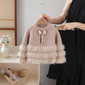 Girls' sweater: new  autumn/winter collection - bestselling knitted sweater for little girls, toddler & kids, fleece-lined & thickened princess outfit