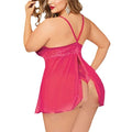 European and american  plus size sexy lace lingerie set, wholesale erotic underwear, see-through temptation sleepwear