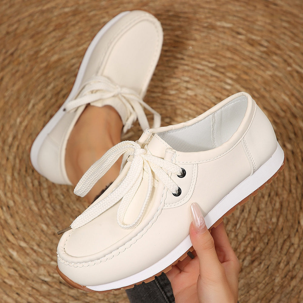 summer new arrival: plus-size women's casual comfortable low-cut lace-up fashion flats - wholesale for export