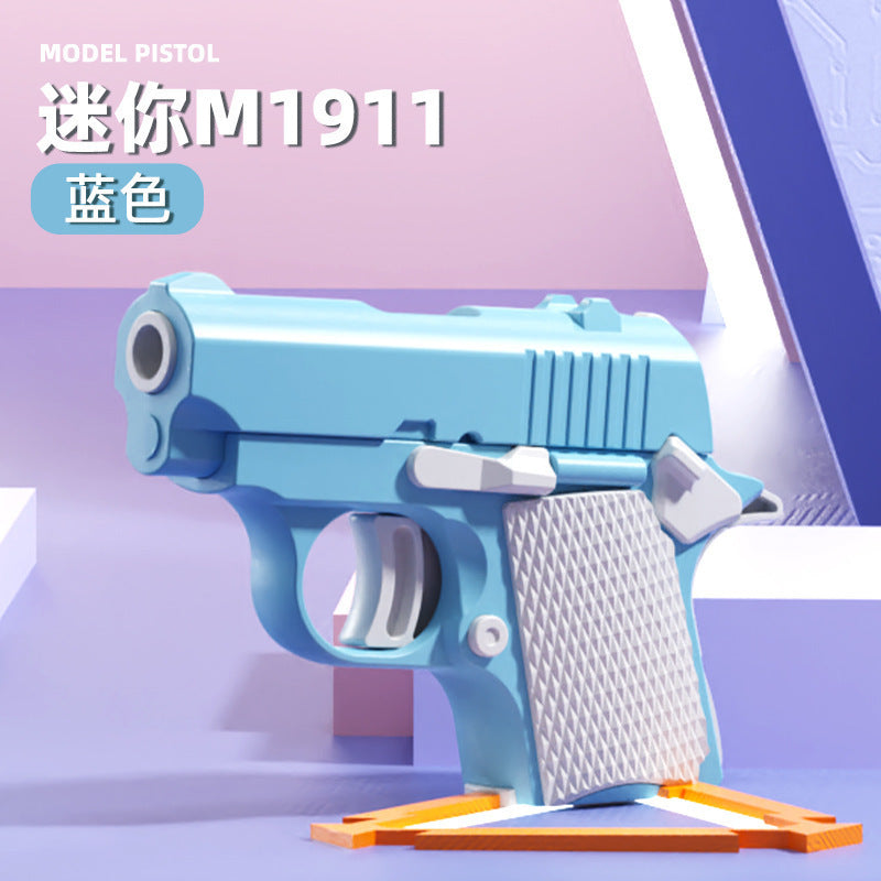 Gravity cub 1911 pistol blowback reloading little carrot pistol mini carrot knife d printed decompression toy