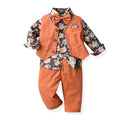 Boys' spring outfit set - new foreign trade style, stylish three-piece casual set for young boys and children, trendy and chic