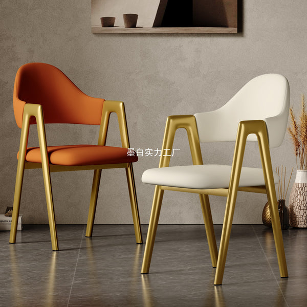 Nordic light luxury dining chair household minimalist dining table and chair backrest chair restaurant milk tea shop table and chair negotiation table and chair stool