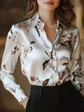 wholesale women's long-sleeved shirts, trendy all-season shirts with popular cross-border print designs, dropshipping available