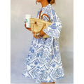 code new arrival  women's original casual light and breathable v neckprinting a-line skirt