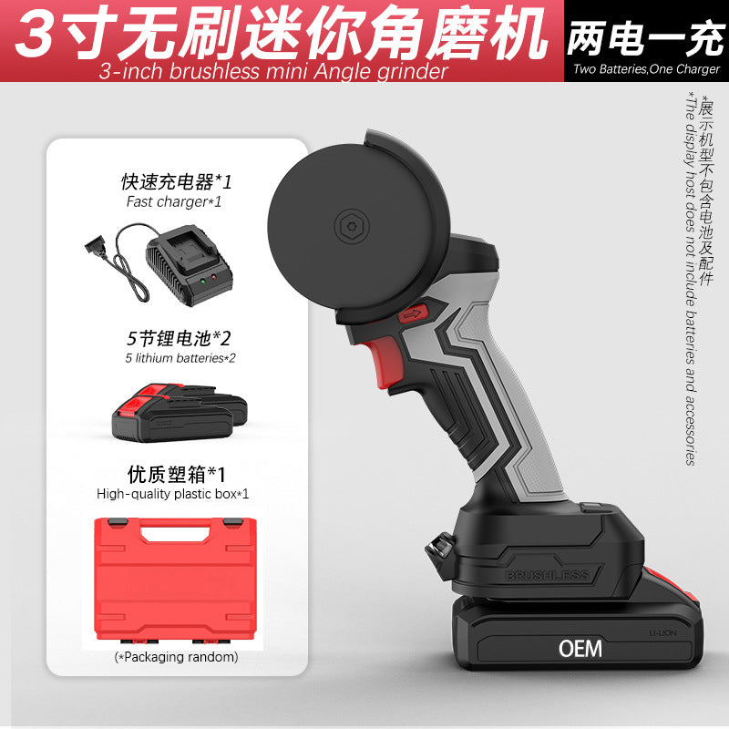 personalized nanwei brushless lithium battery 3inch mini angle grinder high-speed drilling portable handheld seam clearing small eagle saw