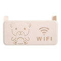 Wireless router storage box bear decoration punch-free concealed box set-top box bracket wifi wall-mounted storage rack