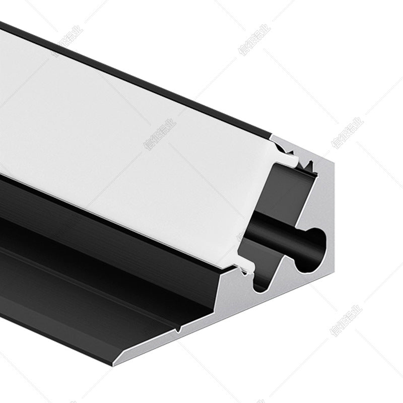 LED light slot 45 degrees oblique light slot line light suspension ceiling curtain box light with card slot linear light aluminum slot