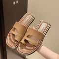 2026 new french retro flat-toe thong sandals korean style summer roman sandals beach vacation slippers