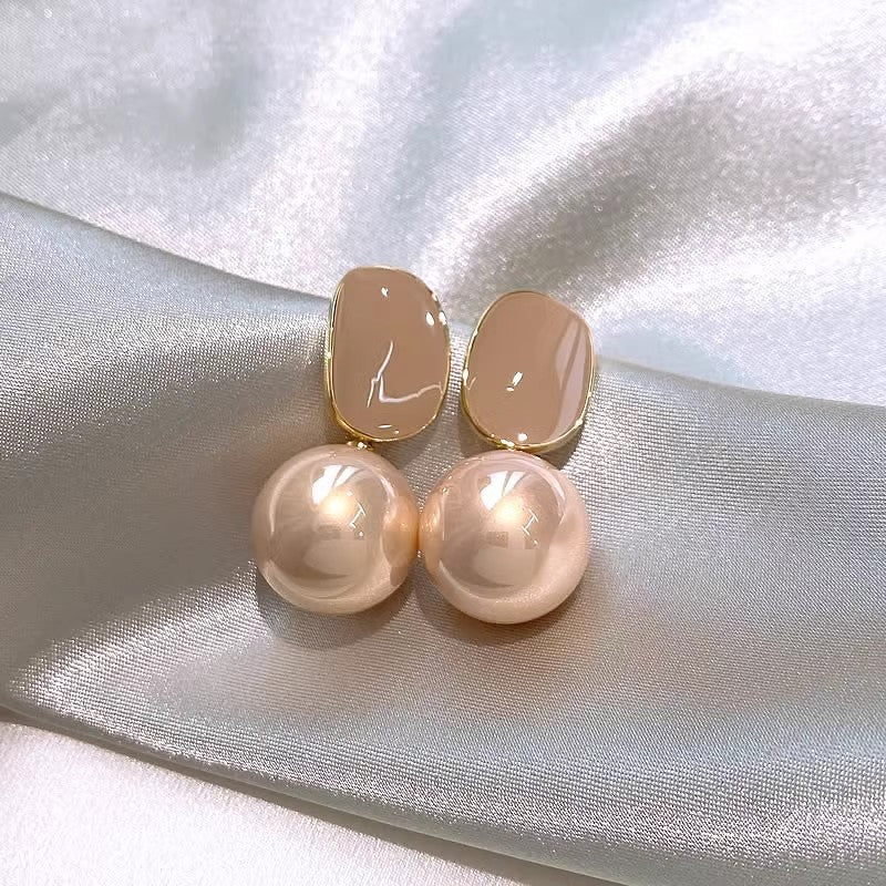 Ins pearl earrings for women niche styleaccessible luxuryeasiest for match earrings pendant classyretroelegant earrings 925 silver needle wholesale
