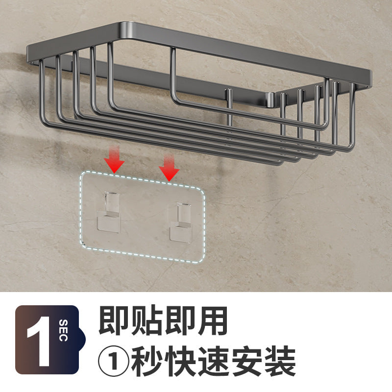 Cross-border non-punching bathroom storage rack set bathroom wrought iron wall-mounted rack wash storage