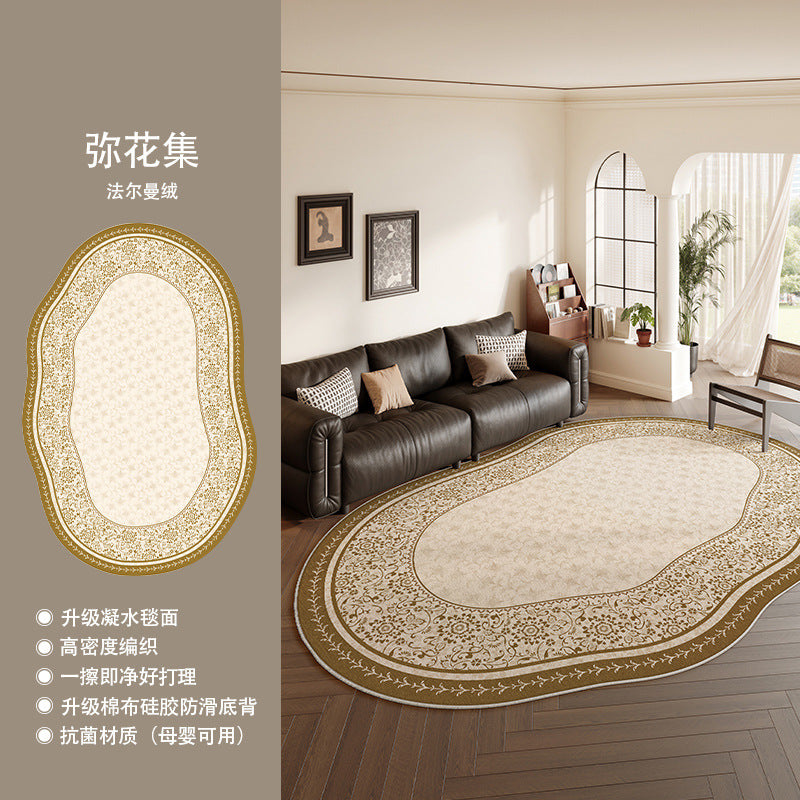 Distributed carpet living room no-wash and wipeable new arrival medieval style frenchretro special-shaped irregular stain-resistant bedroom floor mat