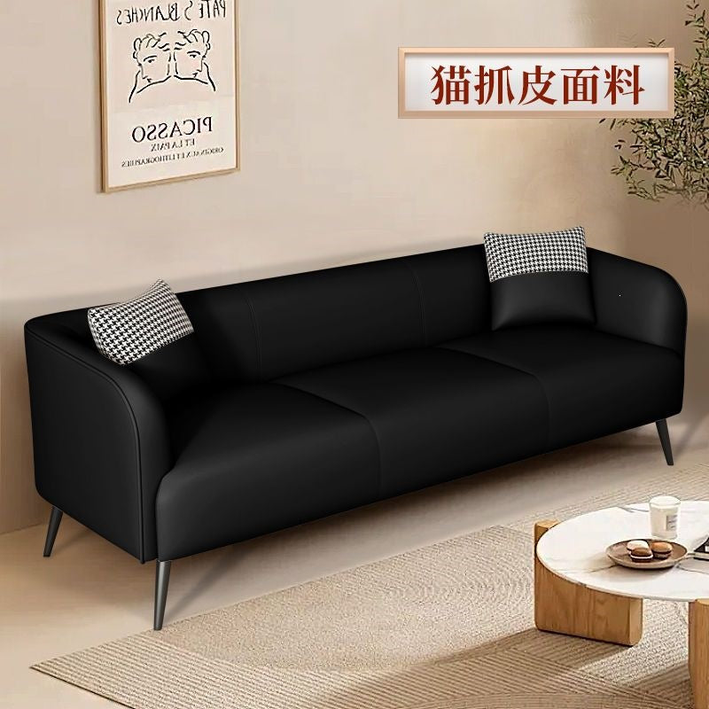 Fully assembled technical fabric sofa small apartment scandinavian double two or three people living room rental apartment popular style simple
