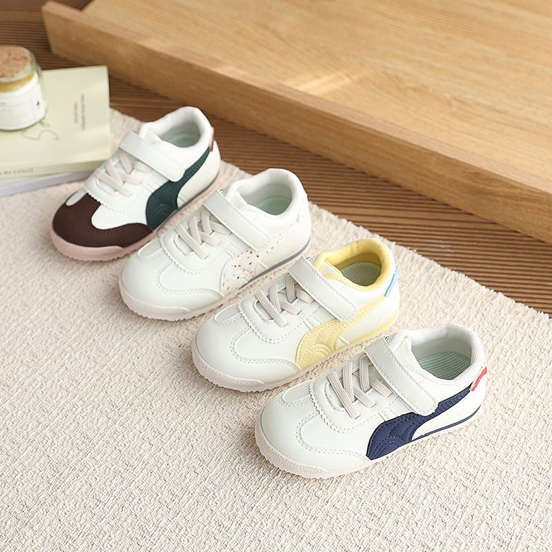 Kidswhite shoes forrest gump shoes autumnew arrivalgirl shoes leather casual shoes k-style boys soft bottom sneakers