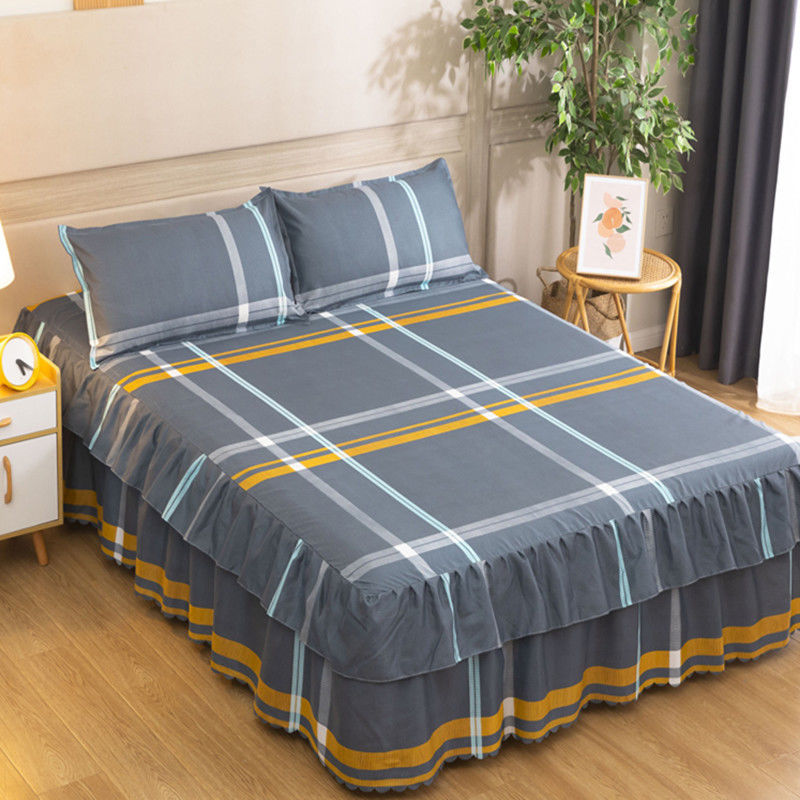 Bed skirt, fitted sheet, thickened bed sheets, comfortablenon-slip mattress protector, single piece simmons bed cover 1.8m double bed