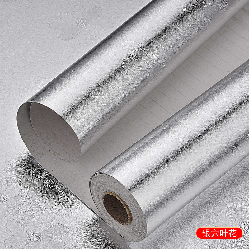 Customized self-adhesive kitchen oil-proof sticker waterproof and high temperature resistant stove cabinet moisture-proof thickened aluminum foil tinfoil wholesale