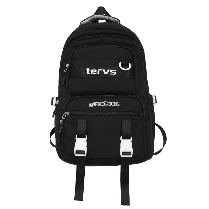 New junior high school schoolbag, college student college style casual simple backpack, fashion trend, middle school student backpack