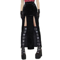 fall/winter new arrivals: export-quality european & american streetwear - rock 'n' roll sexy slit midi skirt for halloween