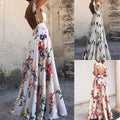 2025 summer new arrivals: cross-border amazon fashion - european & american style open-back printed dress, sleeveless maxi slip dress with flared skirt