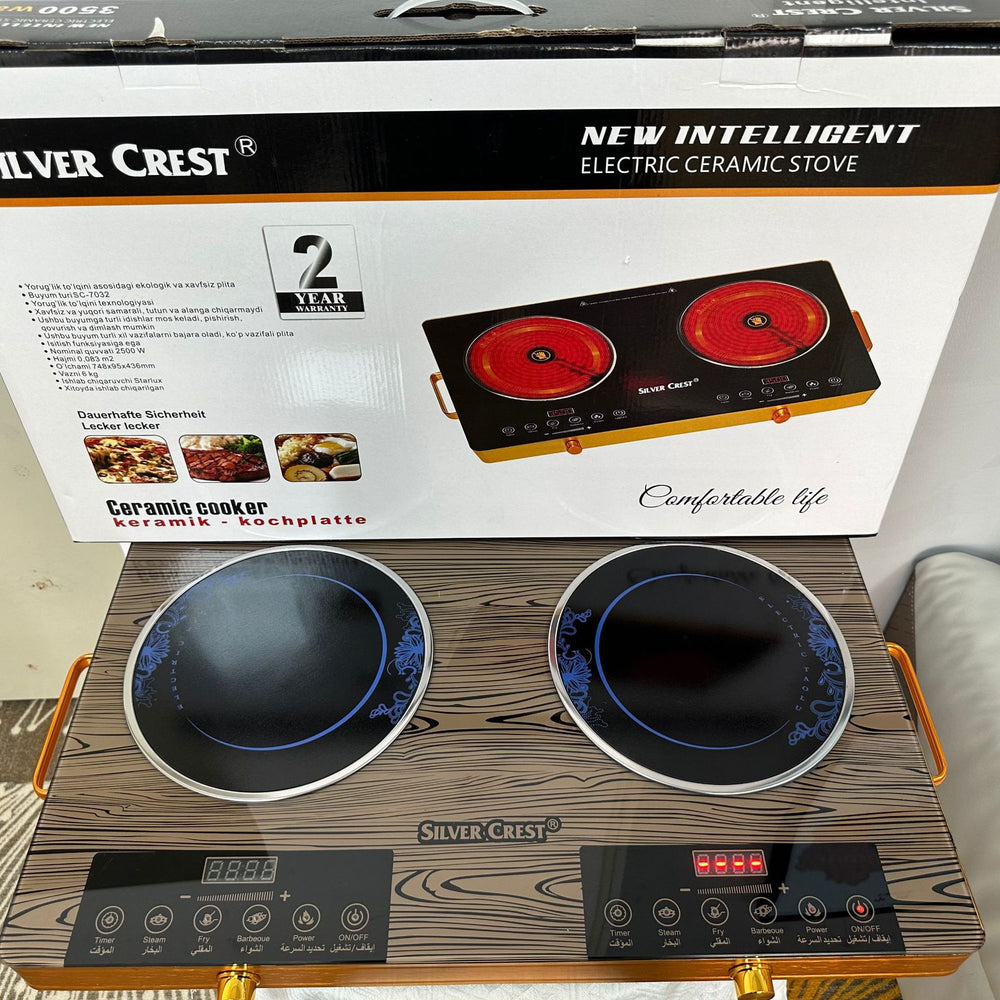 export eu/us/uk plug multifunctional double burner ceramic cooktop high power 3500w light wave oven electric hot plate