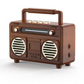 New retro bluetooth speaker - super loud volume, small home audio system with 9d surround sound, deep bass, and card slot - nostalgic sound