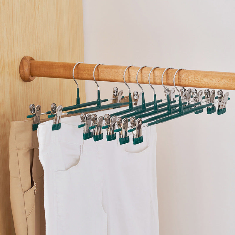 Pants rack clip, pants clip, hanger, pants storage and drying artifact, household seamless non-slip jk hanger, stainless steel skirt clip.