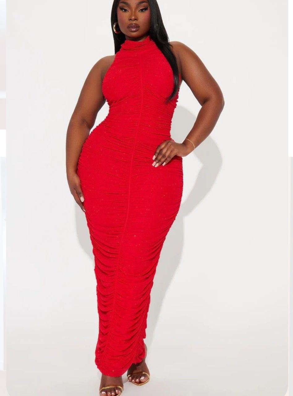 Solid color hotfix rhinestone high neck ruched patchwork sexy sleeveless maxi dress set - direct from  &  manufacturers