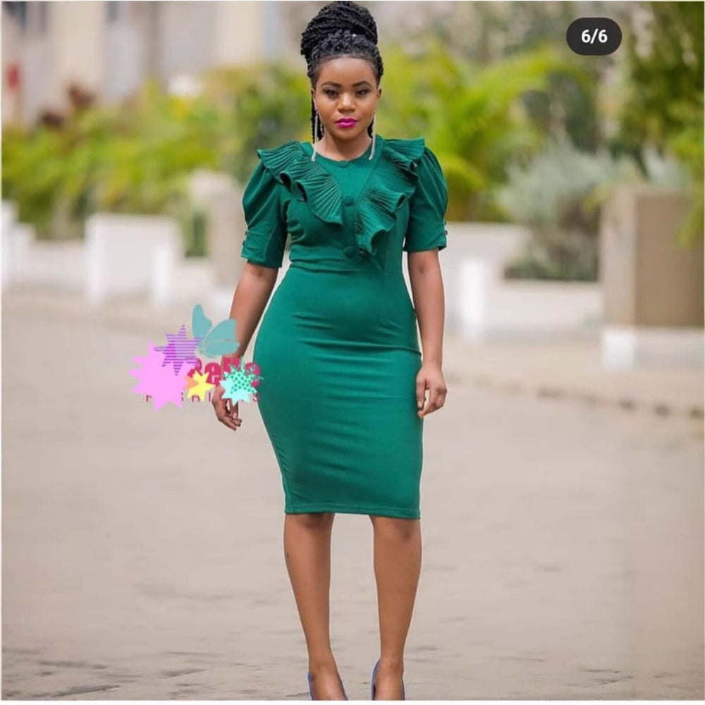 e-commerce, , , pencil skirt, plus-size african women's clothing, ol (office lady) commuter style, solid color dress