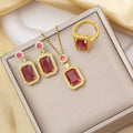 Tz-8235 gold rose red suit